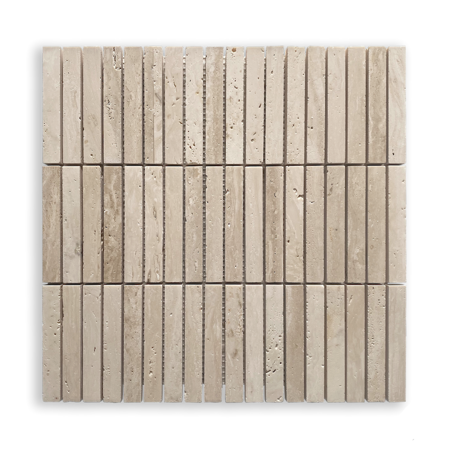 BASTONI CLASSIC TRAVERTINE KIT KAT MOSAIC TILE - Sample