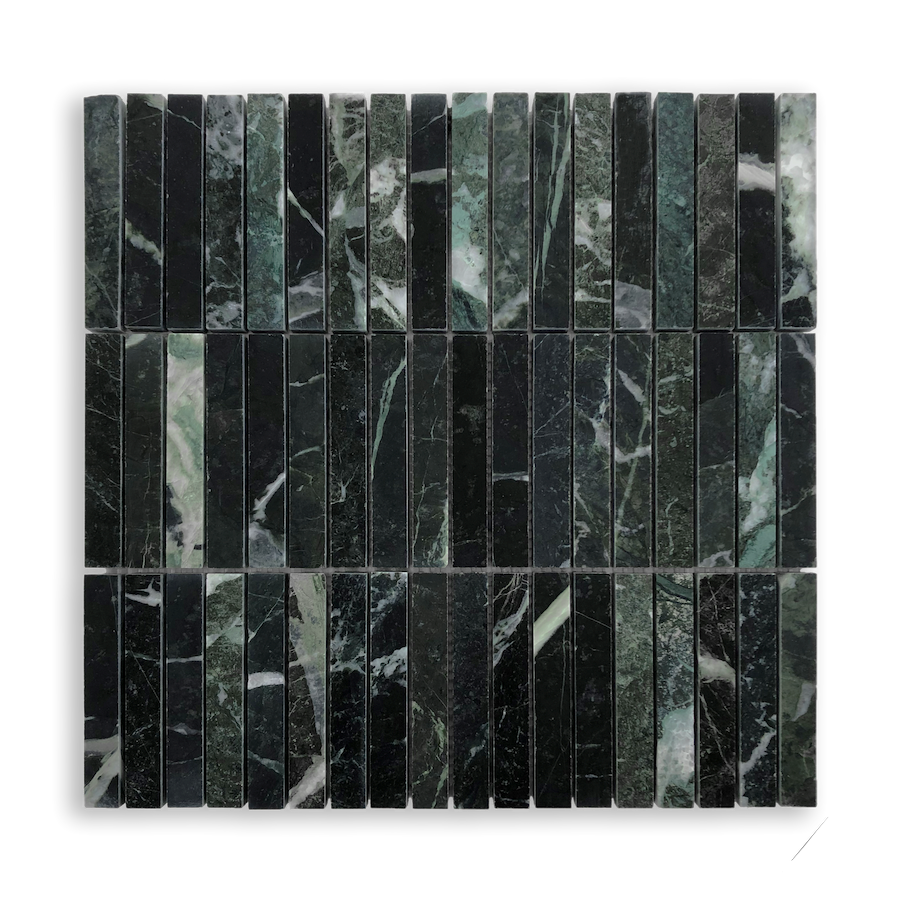 BASTONI TEMPESTA VERDI STONE KIT KAT MOSAIC TILE - Sample