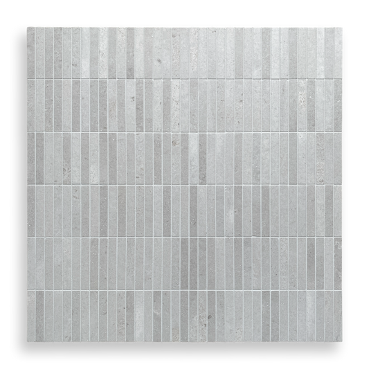Bastoni Large Gris Travertine Natural Stone Kit Kat Mosaic Tile