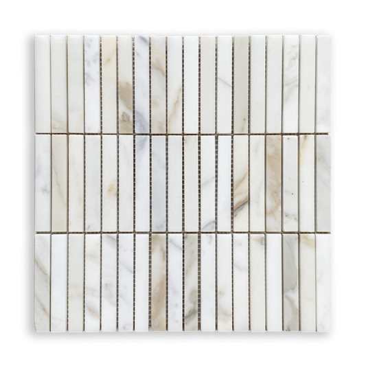 Bastoni Calacatta Gold Marble Kit Kat Mosaic Tile