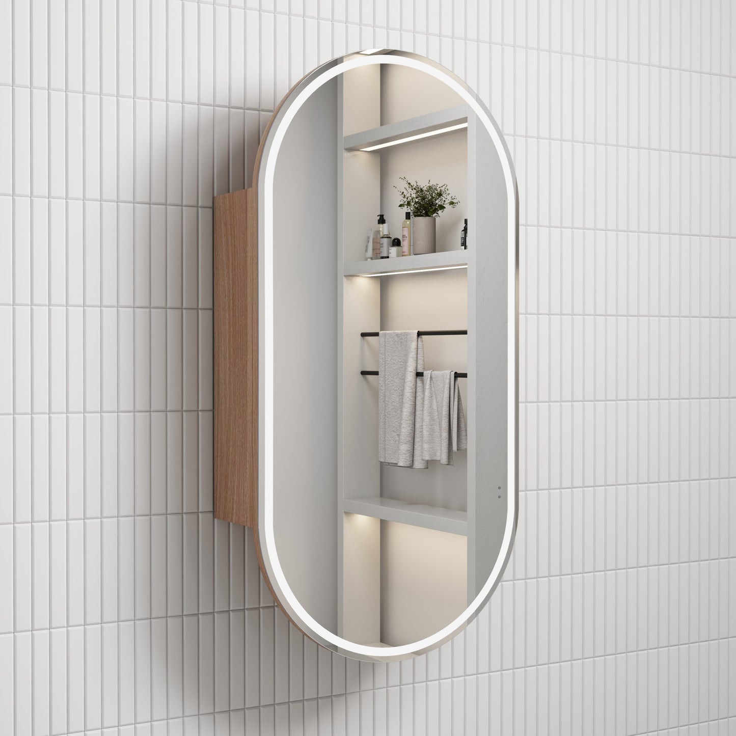 Beau Monde LED Shaving Cabinet Matte White