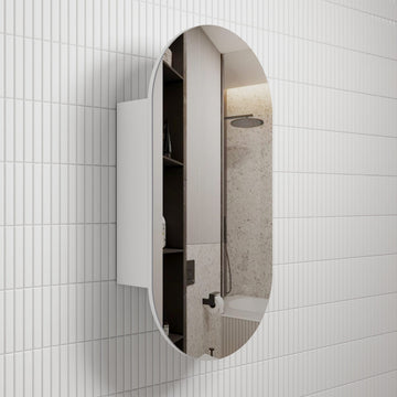 Beau Monde Shaving Cabinet - Matte White