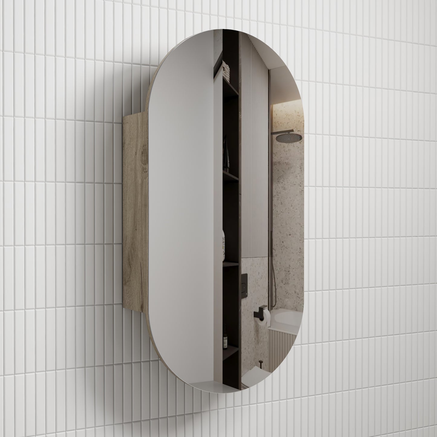 Beau Monde Shaving Cabinet - Matte White