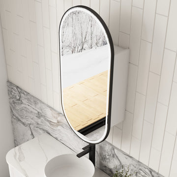 Beau Monde LED Shaving Cabinet Matte White