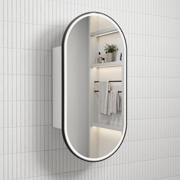 Beau Monde LED Shaving Cabinet Matte White