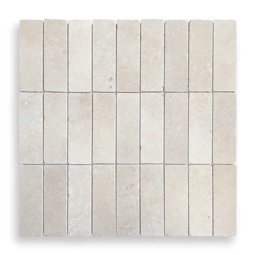 BONDI CREMA SERENA TUMBLED NATURAL STONE SUBWAY TILE