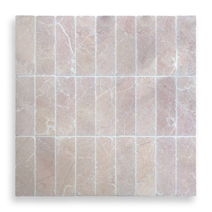 BONDI ROSADO TUMBLED NATURAL STONE SUBWAY TILE