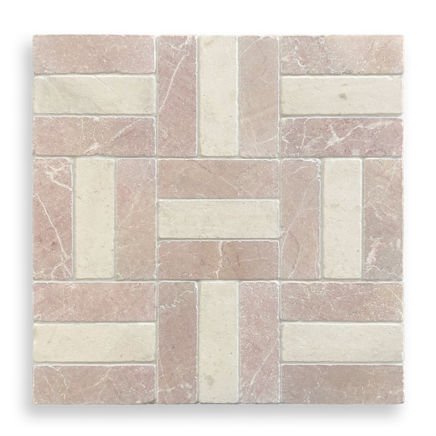 BONDI ROSADO TUMBLED NATURAL STONE SUBWAY TILE
