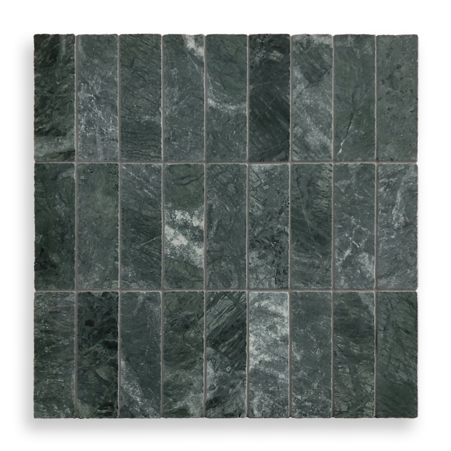 BONDI TAJ GREEN TUMBLED NATURAL STONE SUBWAY TILE