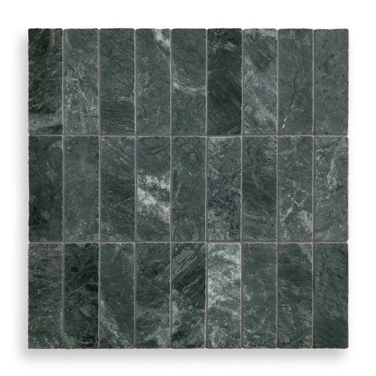 BONDI TAJ GREEN TUMBLED NATURAL STONE SUBWAY TILE