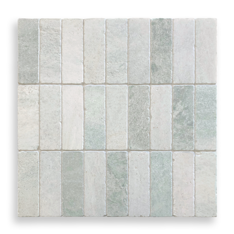 BONDI VERDI CRISTALLO TUMBLED NATURAL STONE SUBWAY TILE