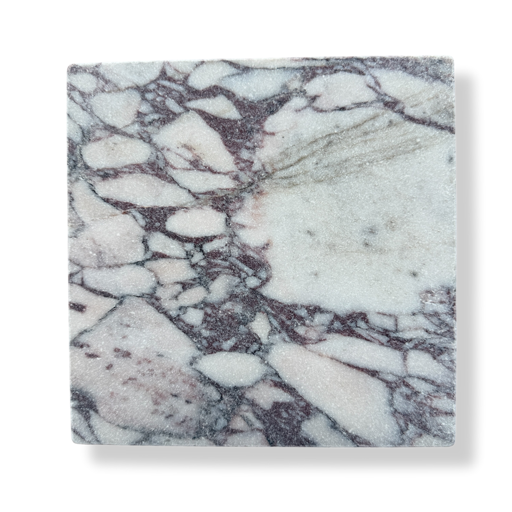 Burleigh Calacatta Viola Tumbled Natural Stone Square Tile