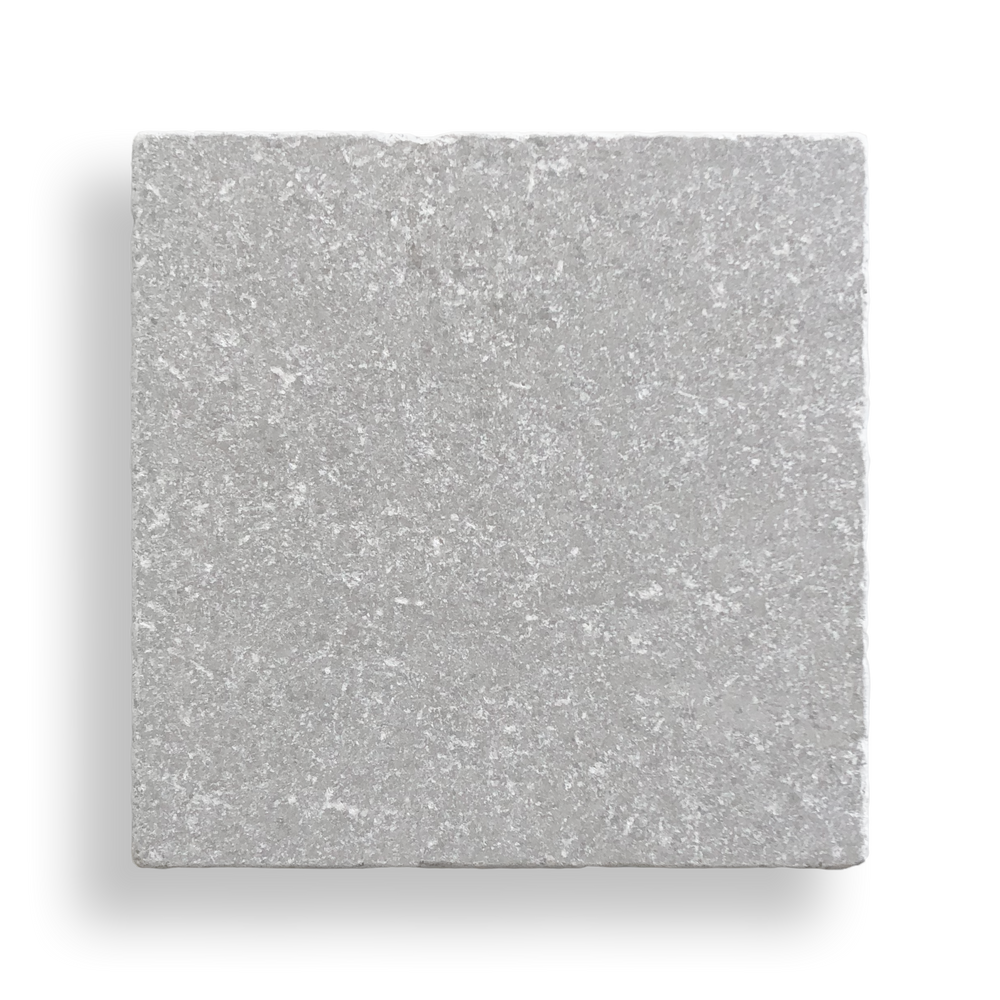 BURLEIGH CINDER GREY TUMBLED NATURAL STONE SQUARE TILE - Sample