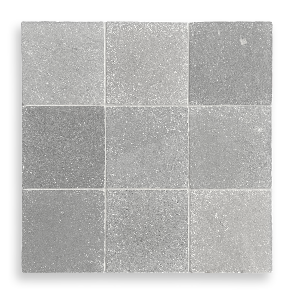 BURLEIGH CINDER GREY TUMBLED NATURAL STONE SQUARE TILE