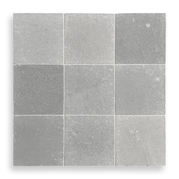 Burleigh Cinder Grey Tumbled Natural Stone Square Tile