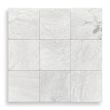 Burleigh Light Bianco Oro Tumbled Natural Stone Square Tile