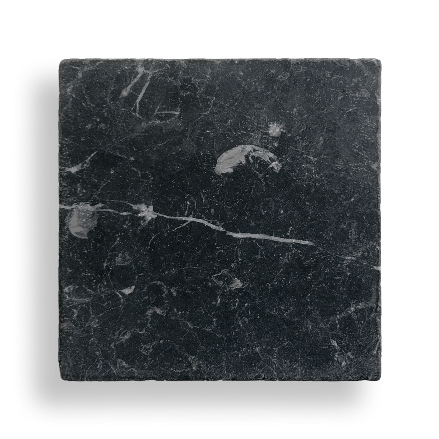BURLEIGH NERO MARQUINA TUMBLED NATURAL STONE SQUARE TILE