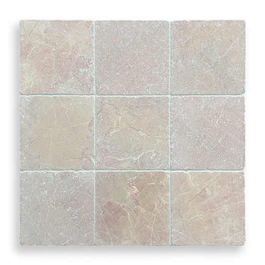 BURLEIGH ROSADO TUMBLED NATURAL STONE SQUARE TILE