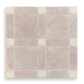 Burleigh Rosado Tumbled Natural Stone Square Tile