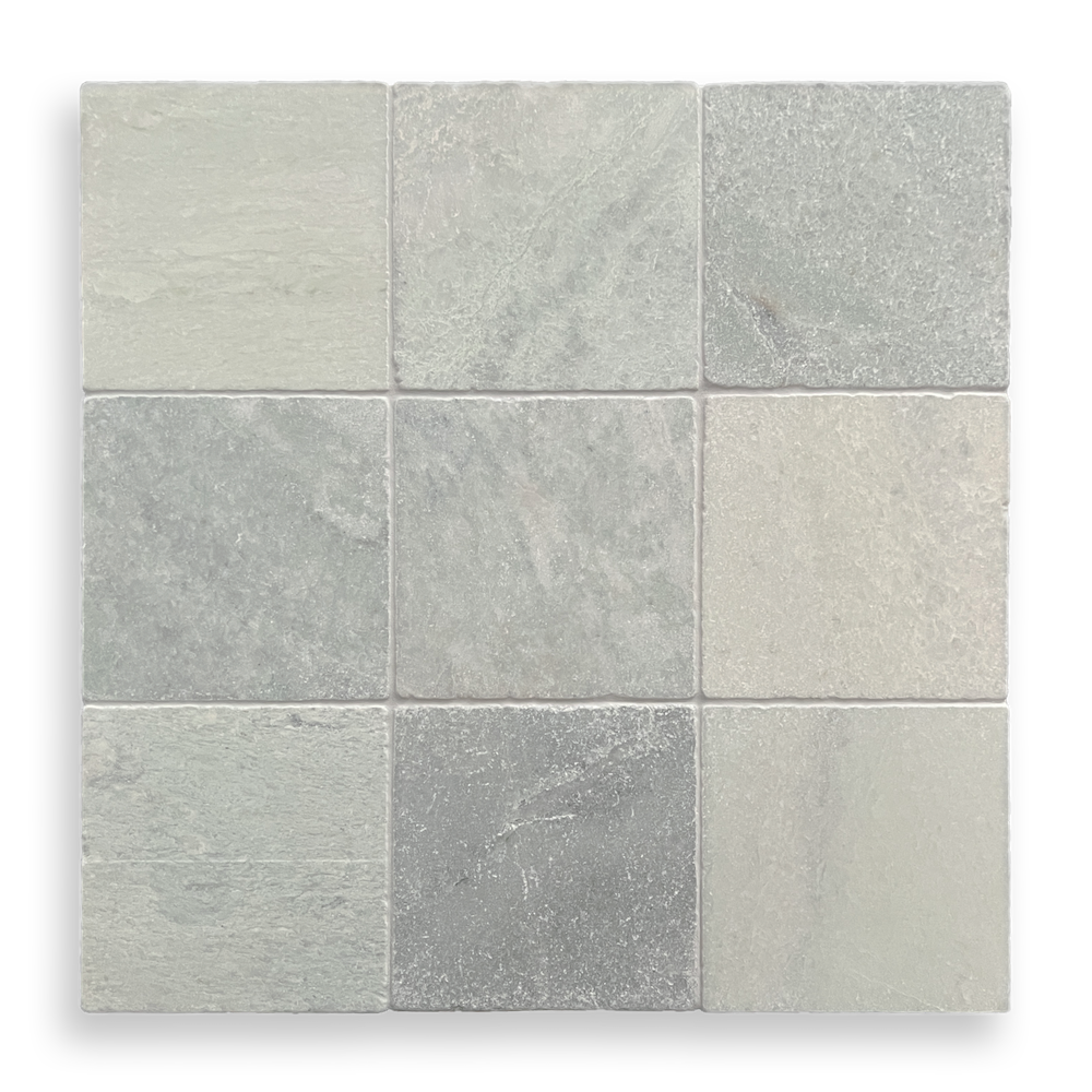 BURLEIGH VERDI CRISTALLO TUMBLED NATURAL STONE SQUARE TILE