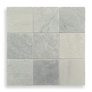 Burleigh Verdi Cristallo Tumbled Natural Stone Square Tile