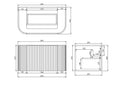 Agena Modern Fluted Cabinet Matte White
