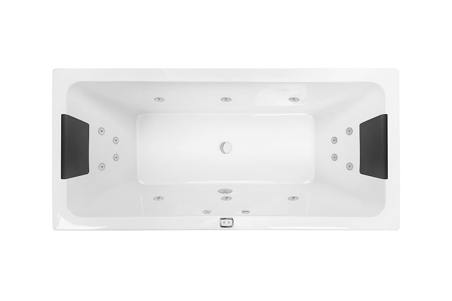 Carina 1525/1675/1750 Contour 14-Jet Spa Bath — White Baths, Acrylic Baths, Oval Baths