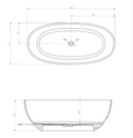 Wow Translucency Resin Stone Bath - Morion Black