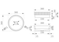 V-Groove Round Semi-Inset Basin