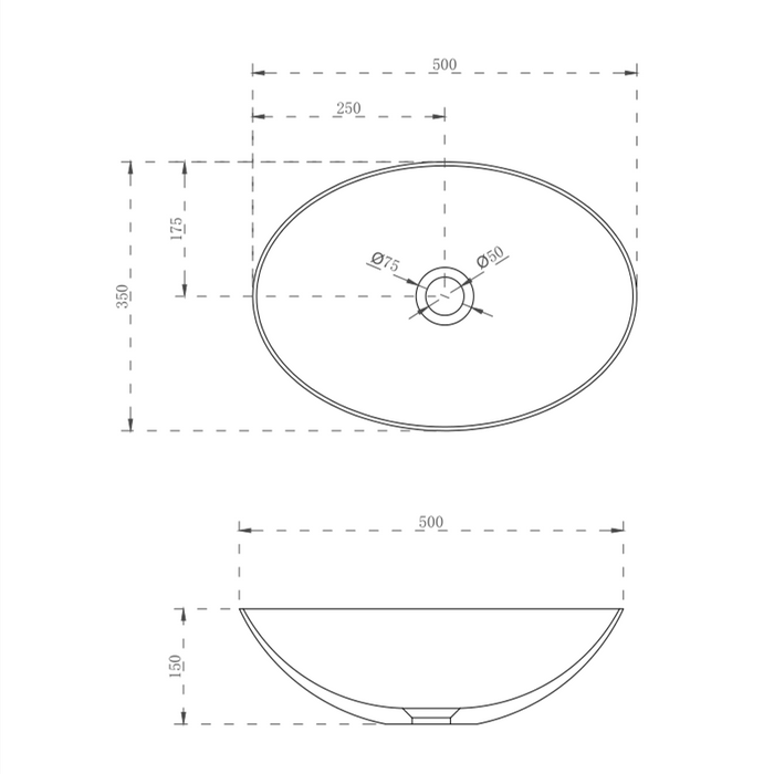 Wow Translucency Oval Above Counter Basin