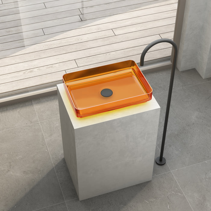 Wow Translucency Rectangular Above Counter Basin