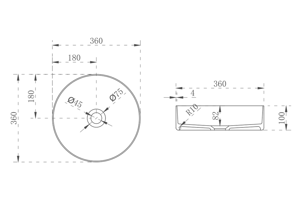 Wow Translucency Round Above Counter Basin