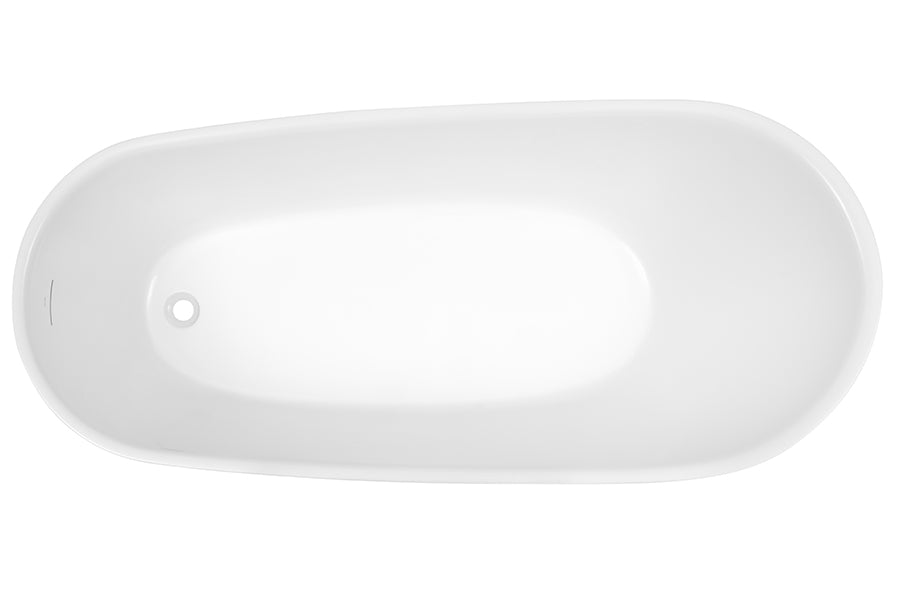 Caval 1480 /1680 Freestanding Bath with Integrated Overflow — White Baths, Acrylic Baths, Oval Baths