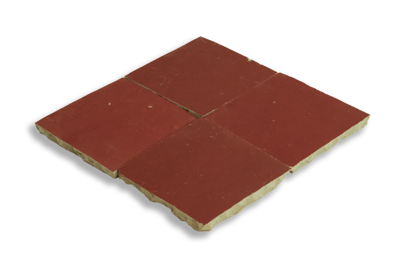 Medina Chilli Red Moroccan Zellige Square Tile
