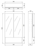 Clark Plywood Mirror Cabinet Mocha Oak Matte LK-CLMC600-MO