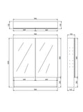 Clark Plywood Mirror Cabinet Sandy Oak Matte LK-LK-CLMC900-SO