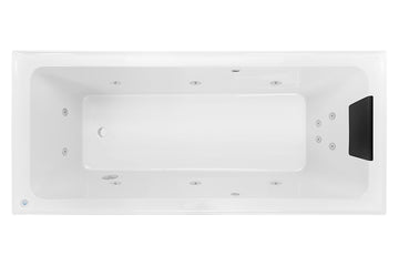 Cortez 1520/1670 Contour 12-Jet Spa Bath — White Baths, Acrylic Baths, Oval Baths