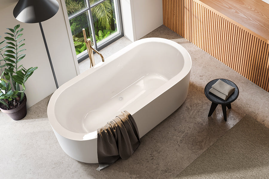 Cool 1500/1790 Freestanding Bath — White Baths, Acrylic Baths, Oval Baths