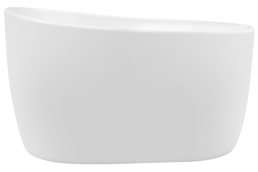 Cosmo 1300 Freestanding Bath with Integrated Overflow — White Baths, Acrylic Baths, Oval Baths
