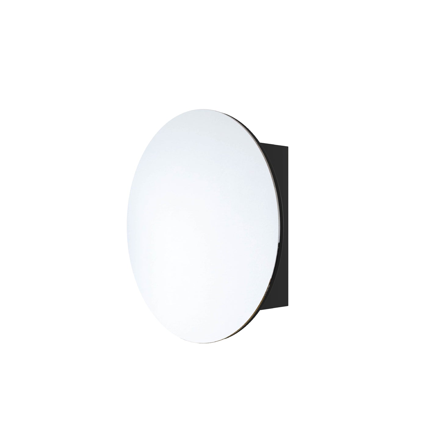 CR6060B Round Black Mirror Cabinet