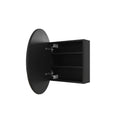 CR6060B Round Black Mirror Cabinet