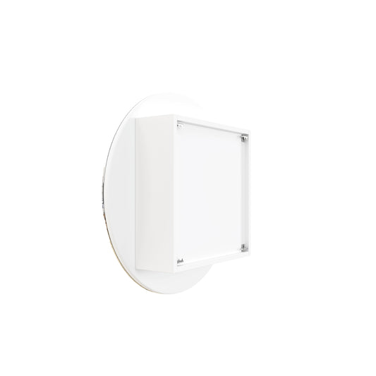 CR6060W Round White Mirror Cabinet