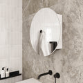 CR6060W Round White Mirror Cabinet