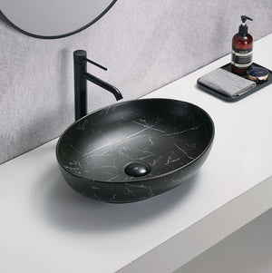 Carey Above Counter Basin 520mm Matt Marble Black