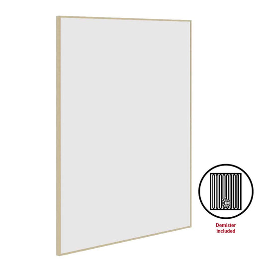 CS9075GD Rectangular Gold Framed Mirror Including Demister