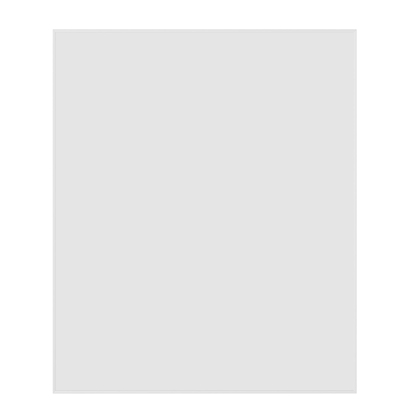CS9075WD Rectangular White Framed Mirror Including Demister