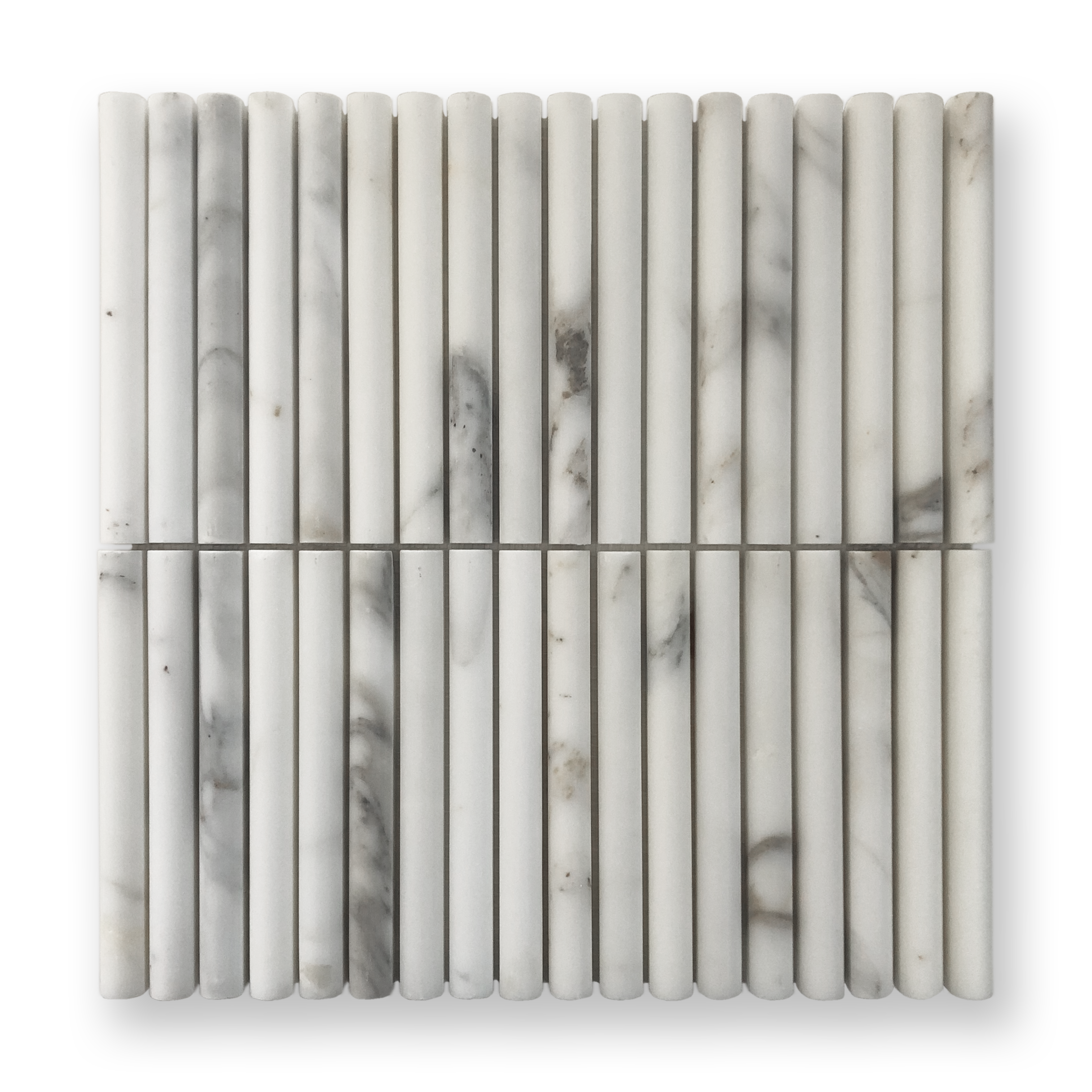 CURL CALACATTA GOLD MARBLE FLUTED MOSAIC TILE