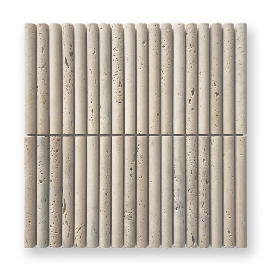 CURL TRAVERTINE CLASSIC FLUTED MOSAIC TILE
