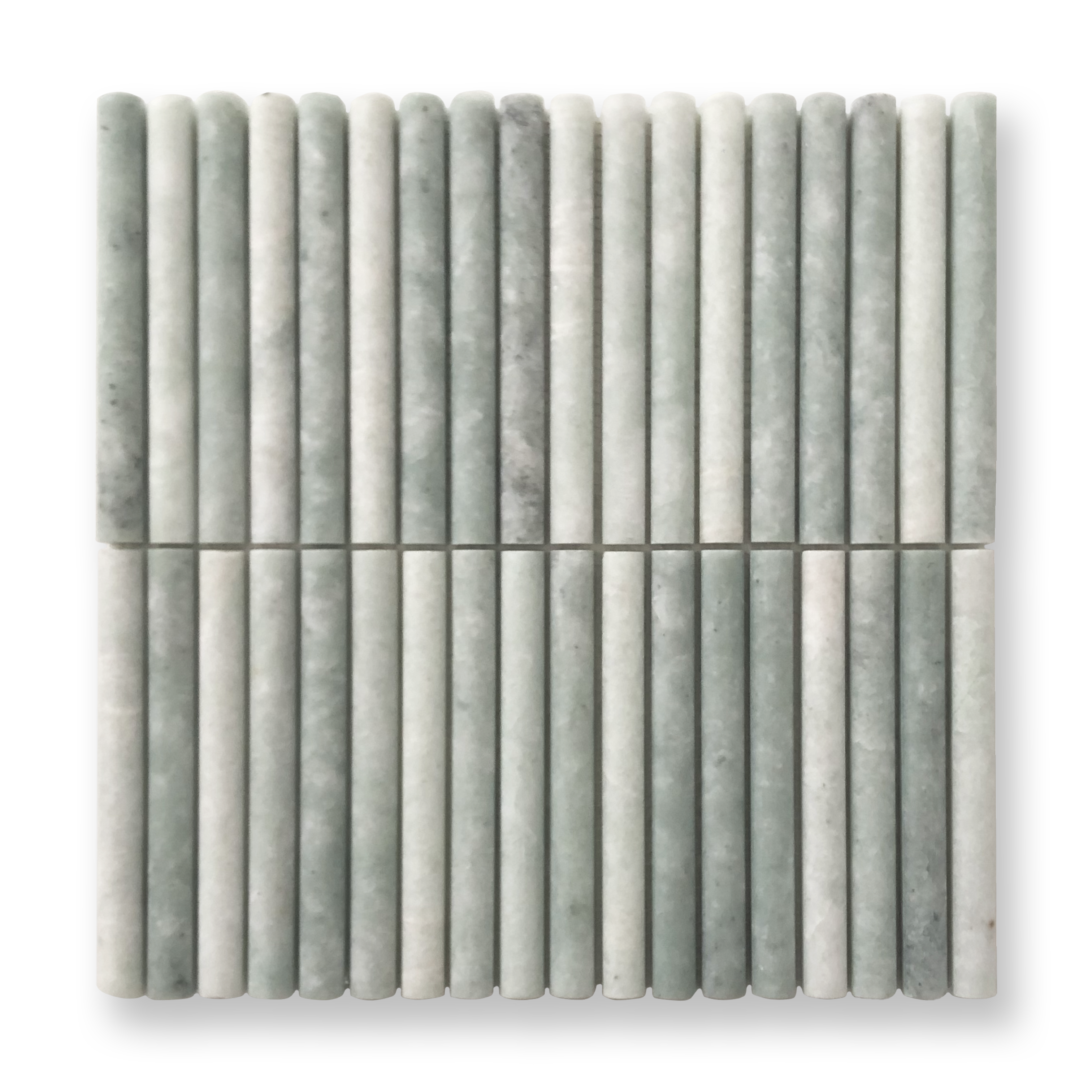 CURL VERDI CRISTALLO NATURAL STONE FLUTED MOSAIC TILE