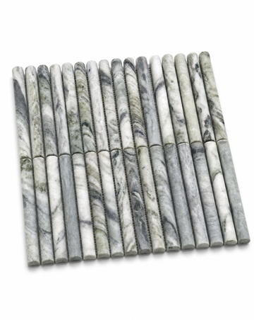 Curl Amazonia Natural Stone Mini Flute Mosaic Tile